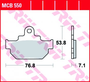 3 309 р. Тормозные колодки TRW MCB550  mcb550  с доставкой в г. Майкоп. Увеличить фотографию 1