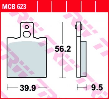 2 919 р. Тормозные колодки TRW MCB623  mcb623  с доставкой в г. Майкоп. Увеличить фотографию 1