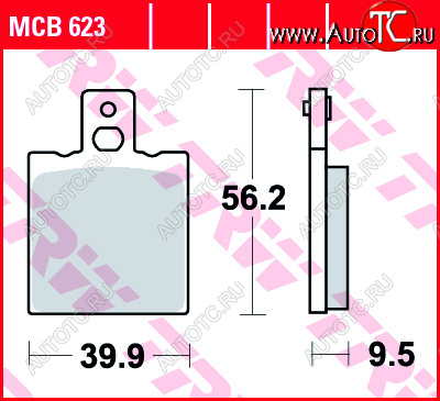 2 919 р. Тормозные колодки TRW MCB623  mcb623  с доставкой в г. Майкоп