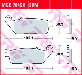 3 889 р. Тормозные колодки TRW MCB764SH  mcb764sh  с доставкой в г. Майкоп. Увеличить фотографию 1