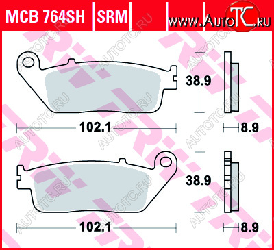 3 889 р. Тормозные колодки TRW MCB764SH  mcb764sh  с доставкой в г. Майкоп