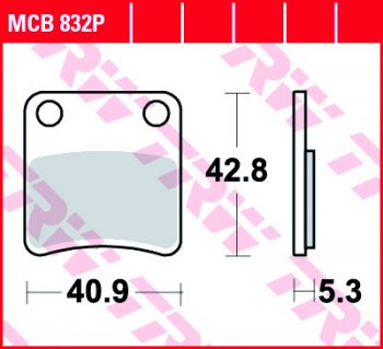 2 339 р. Тормозные колодки TRW MCB832P  mcb832p  с доставкой в г. Майкоп. Увеличить фотографию 1