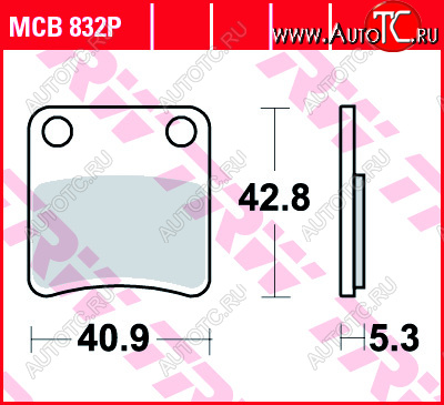2 339 р. Тормозные колодки TRW MCB832P  mcb832p  с доставкой в г. Майкоп