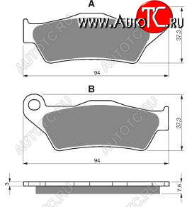 2 169 р. Тормозные колодки Gold-Fren 031 S3  031 s3  с доставкой в г. Майкоп