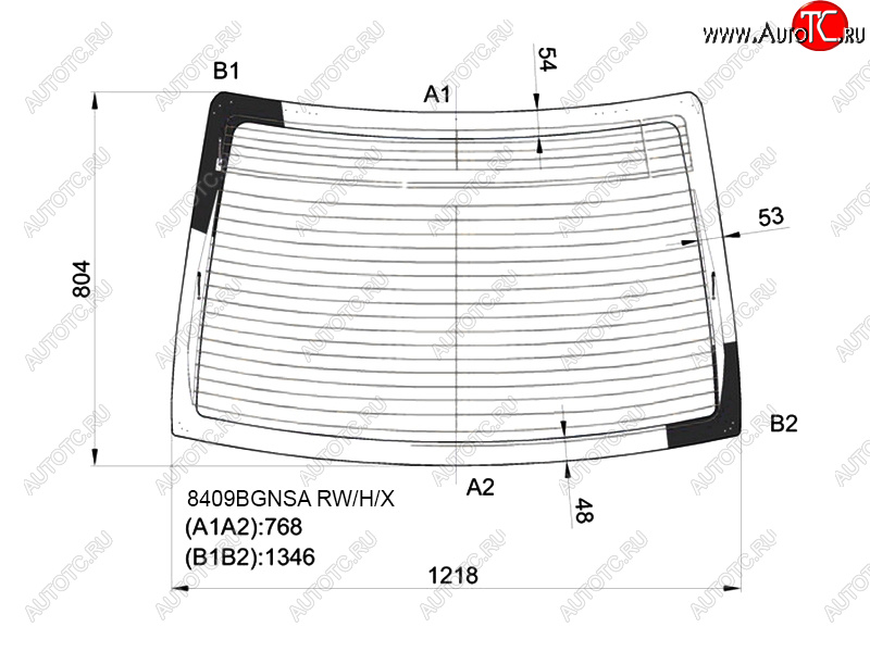 7 999 р. Стекло заднее (Цвет зеленый Обогрев Антенна) Toyota Corolla (E180) 12-19 XYG 8409BGNSA RW/H/X  с доставкой в г. Майкоп