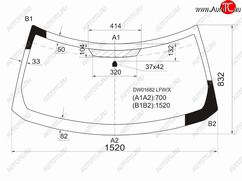 10 199 р. Стекло лобовое Jeep Patriot 06-16 XYG DW01682 LFW/X  с доставкой в г. Майкоп