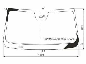 13 649 р. Стекло лобовое (Камера Датчик дождя) Geely Monjaro 22- XYG GLY-MONJARO-22-SZ LFW/X  с доставкой в г. Майкоп. Увеличить фотографию 1