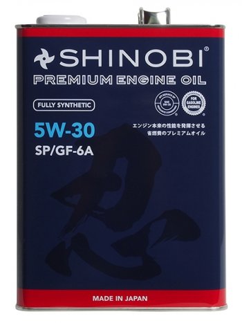 3 999 р. Масло моторное синтетическое SHINOBI SPGF-6A 5W-30 4L SHINOBI SH0008  с доставкой в г. Майкоп. Увеличить фотографию 1