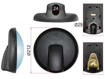 1 479 р. Зеркало нижнего вида NISSAN CONDORHINO RANGER (d212mm) SAT SL-617  с доставкой в г. Майкоп. Увеличить фотографию 1