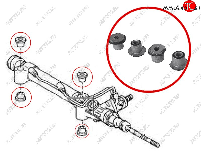 849 р. Втулка рулевой рейки Toyota Land Cruiser Prado (J120) 02-09  Lexus GX 02-09  Toyota 4Runner 02-09 SAT ST-44200-35061B  с доставкой в г. Майкоп