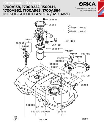 23 449 р. Топливный бак стальной (антикоррозия) Peugeot 4007 (2007-2012)  с доставкой в г. Майкоп. Увеличить фотографию 15