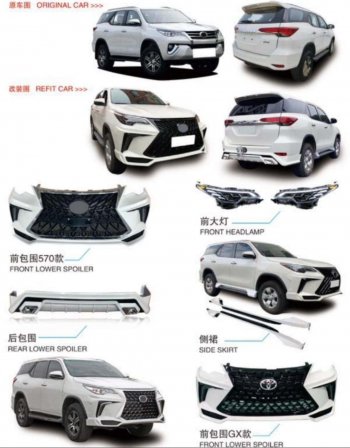 290 999 р. Обвес toyota fortuner 9587  4442222qqqqq  с доставкой в г. Майкоп. Увеличить фотографию 1
