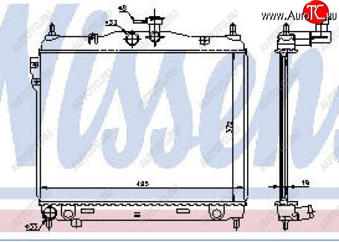 4 099 р. GETZ 02- {372 x 495 mm} РАДИАТОР ОХЛАЖДЕН (NISSENS) (NRF) (GERI) (см.каталог) BodyParts hngez02-910  с доставкой в г. Майкоп