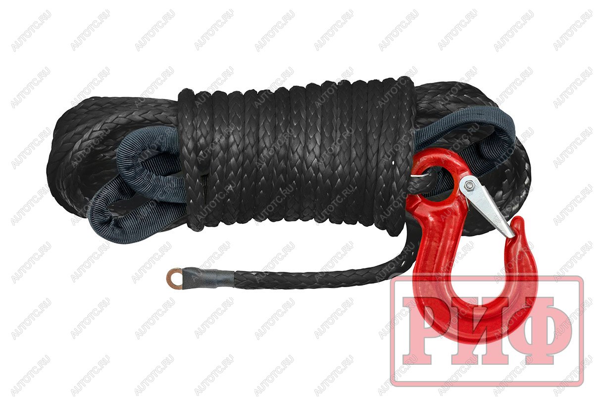 1 849 р. Трос для лебёдки синтетический РИФ 6 мм15 м черный (готовый)  rope6mm15mbl  с доставкой в г. Майкоп
