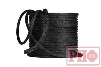 239 р. Трос для лебёдки синтетический РИФ 6 мм черный  rope6bl  с доставкой в г. Майкоп. Увеличить фотографию 1