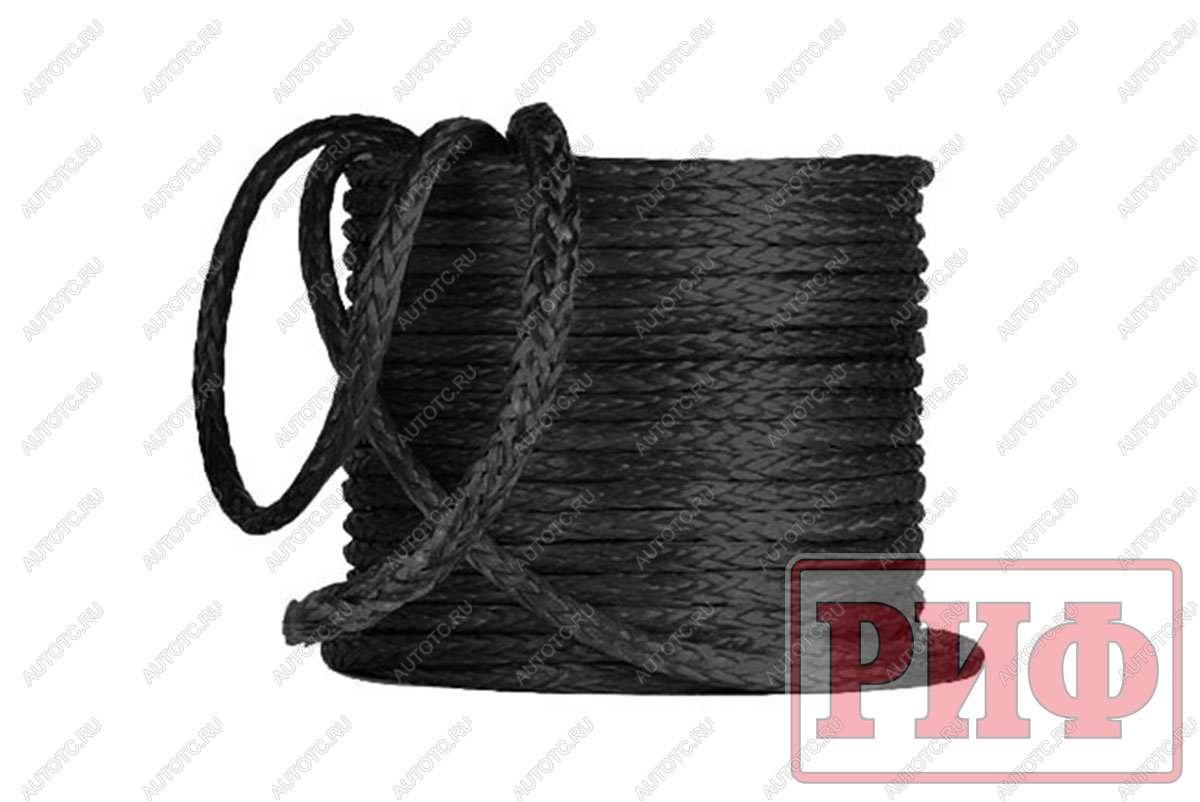 239 р. Трос для лебёдки синтетический РИФ 6 мм черный  rope6bl  с доставкой в г. Майкоп