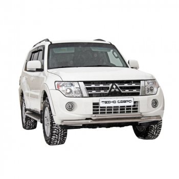 35 699 р. Защита ПЕРЕД. БАМПЕРА «Труба двойная» d63,5 MITSUBISHI Pajero IV НЕРЖ.  1618 н  с доставкой в г. Майкоп. Увеличить фотографию 1