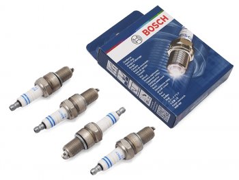 1 089 р. Комплект свечей CHEVROLET AVEOKALOS 05-LADA GRANTAKALINALARGUS 11-NIVA 76- (комплект 4шт) BOSCH 0242235915  с доставкой в г. Майкоп. Увеличить фотографию 1