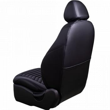 19 399 р. Комплект чехлов для сидений (РЗС 60/40 + подл., 3Г, экокожа) Lord Autofashion БАЙРОН ст ПРЕЗИДЕНТ  Chery Tiggo 7 Pro Max  T1E (2022-2025) дорестайлинг, рестайлинг (Черный, вставка черная, строчка черная)  с доставкой в г. Майкоп. Увеличить фотографию 2