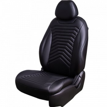 27 649 р. Комплект чехлов сидений ( Экокожа ИЛАНА+ОРЕГОН)   Chevrolet Aveo ( T200,  T250) (2002-2011) хэтчбек 5 дв, седан, седан рестайлинг, хэтчбек 5 дв рестайлинг (черный)  с доставкой в г. Майкоп. Увеличить фотографию 2