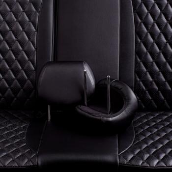 13 399 р. Комплект чехлов для сидений (РЗС 40/60 2П+1Г Орегон) БАЙРОН Lord Autofashion  KIA Cerato  3 YD (2016-2019) рестайлинг седан (черный, вставка черная, строчка черная)  с доставкой в г. Майкоп. Увеличить фотографию 2