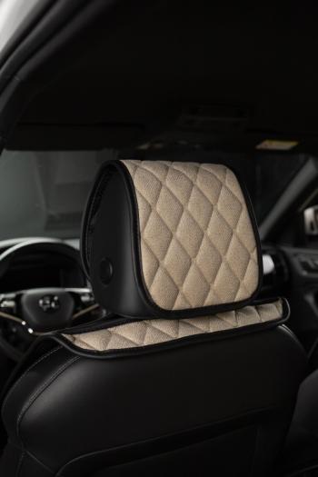 5 999 р. Накидка на сиденье (5 мест Каир) ТЕЙЛОР ст БАЙРОН Lord Autofashion   (светло-бежевый, строчка бежевая)  с доставкой в г. Майкоп. Увеличить фотографию 12
