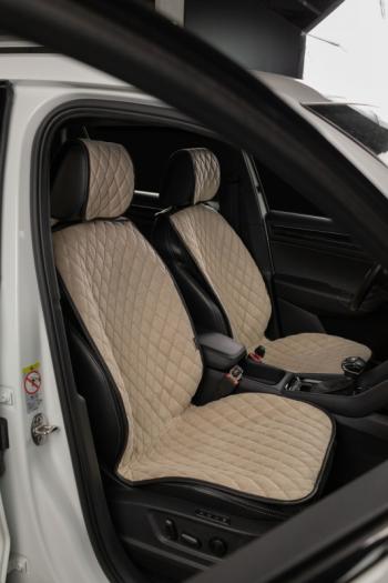 5 999 р. Накидка на сиденье (5 мест Каир) ТЕЙЛОР ст БАЙРОН Lord Autofashion   (светло-бежевый, строчка бежевая)  с доставкой в г. Майкоп. Увеличить фотографию 8