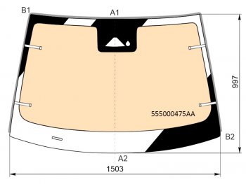 22 699 р. Стекло лобовое (Обогрев полный Камера Датчик дождя Молдинг) OMODA C5 22- FUYAO 555000475AA  с доставкой в г. Майкоп. Увеличить фотографию 1