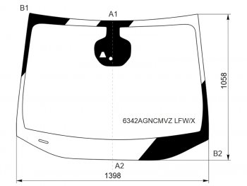 8 649 р. Стекло лобовое (Камера Датчик дождя) Opel Astra 15- XYG 6342AGNCMVZ LFW/X  с доставкой в г. Майкоп. Увеличить фотографию 1