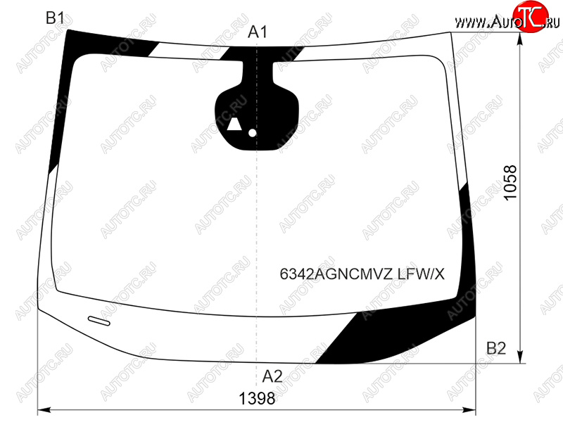 8 649 р. Стекло лобовое (Камера Датчик дождя) Opel Astra 15- XYG 6342AGNCMVZ LFW/X  с доставкой в г. Майкоп