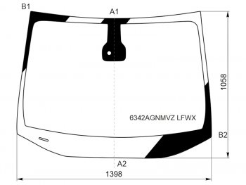 7 999 р. Стекло лобовое (Датчик дождя) Opel Astra 15- XYG 6342AGNMVZ LFW/X  с доставкой в г. Майкоп. Увеличить фотографию 1