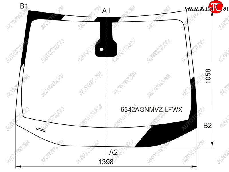 7 999 р. Стекло лобовое (Датчик дождя) Opel Astra 15- XYG 6342AGNMVZ LFW/X  с доставкой в г. Майкоп