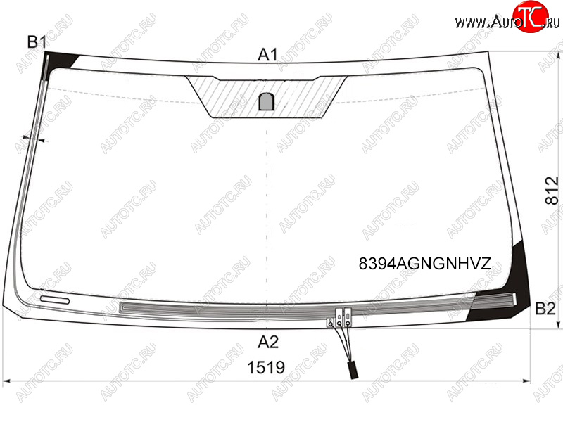 8 199 р. Стекло лобовое (Обогрев щеток Молдинг) Toyota Land Cruiser Prado (J150) 09-24 FUYAO 8394AGNGNHVZ  с доставкой в г. Майкоп