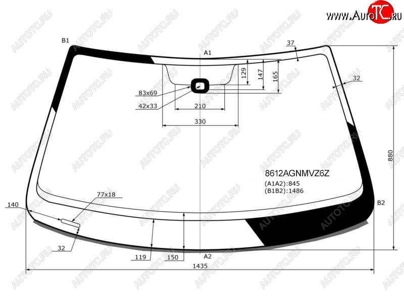 6 449 р. Стекло лобовое (Датчик дождя Молдинг для Российского рынка) FUYAO Volkswagen Jetta A6 седан дорестайлинг (2011-2015)  с доставкой в г. Майкоп