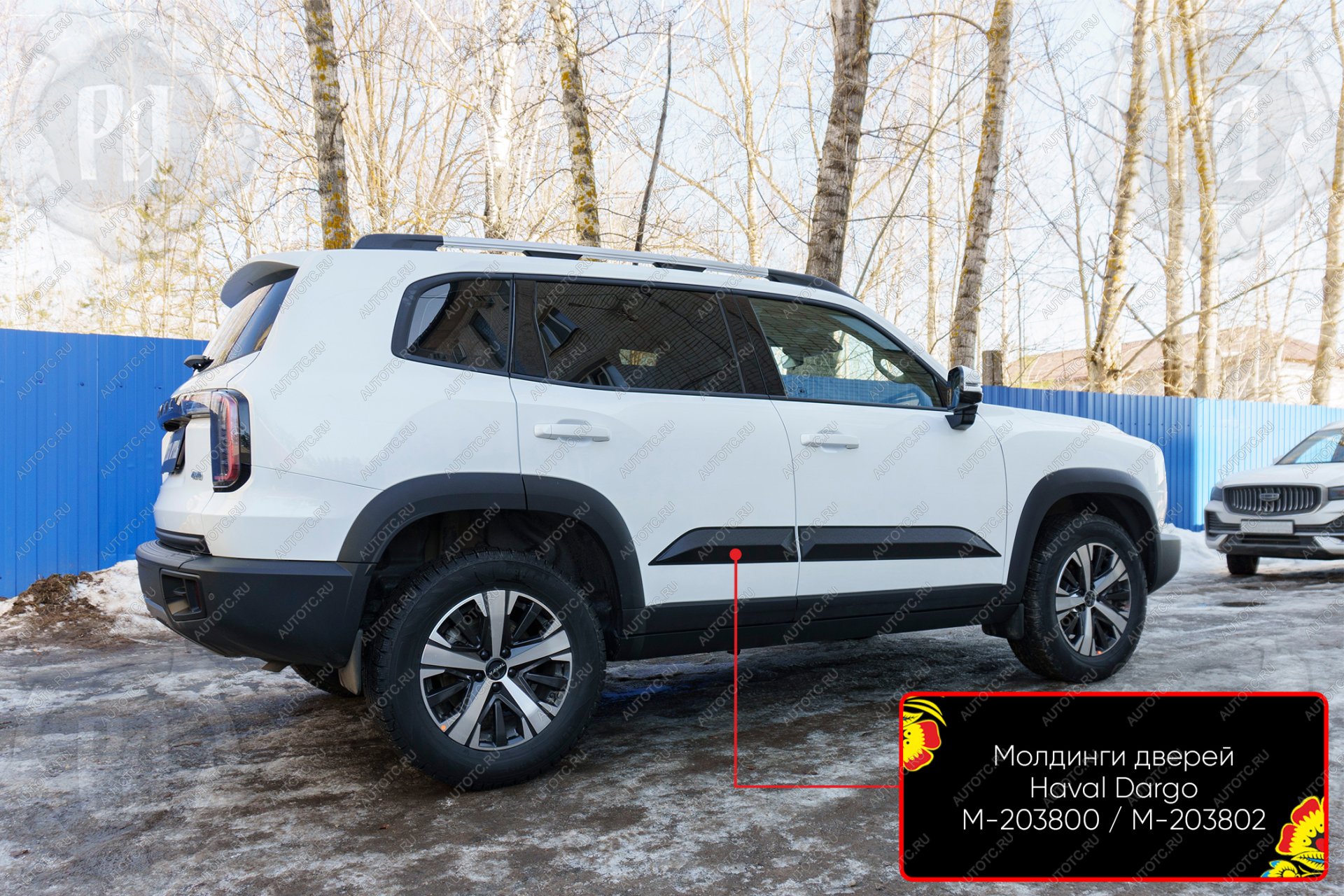 879 р. Молдинг двери задний правый Русская Артель Haval Dargo (2022-2025) (глянец под покраску)  с доставкой в г. Майкоп