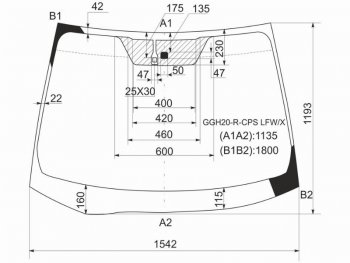 13 999 р. Стекло лобовое (Датчик дождя) Toyota Alphard (H20) 08-15  Vellfire 08-15 XYG GGH20-R-CPS LFW/X  с доставкой в г. Майкоп. Увеличить фотографию 1