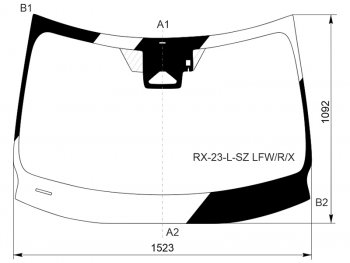 13 999 р. Стекло лобовое (Камера Датчик дождя) Lexus RX 22- XYG RX-23-L-SZ LFW/R/X  с доставкой в г. Майкоп. Увеличить фотографию 1