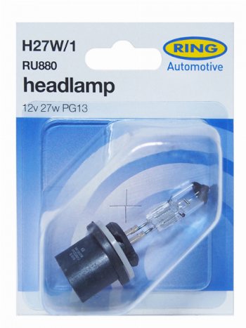 559 р. Лампа головного освещения H27W1  12V 27W Блистер 1 шт. RING RU880  с доставкой в г. Майкоп. Увеличить фотографию 1