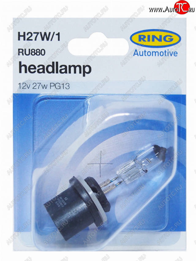 559 р. Лампа головного освещения H27W1  12V 27W Блистер 1 шт. RING RU880  с доставкой в г. Майкоп