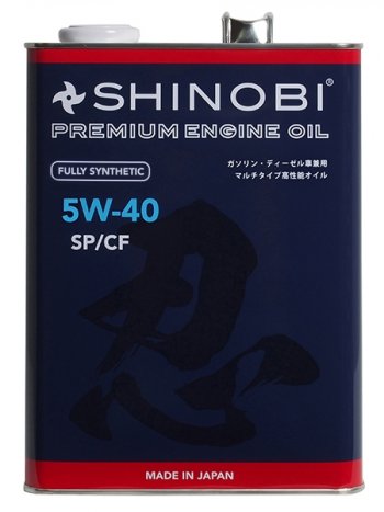 4 399 р. Масло моторное синтетическое SHINOBI SPCF 5W-40 4L SHINOBI SH0012  с доставкой в г. Майкоп. Увеличить фотографию 1