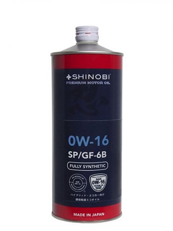 999 р. Масло моторное синтетическое SHINOBI SPGF-6B 0W-16 1L SHINOBI SH0033  с доставкой в г. Майкоп. Увеличить фотографию 1