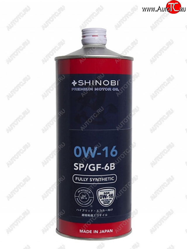 999 р. Масло моторное синтетическое SHINOBI SPGF-6B 0W-16 1L SHINOBI SH0033  с доставкой в г. Майкоп