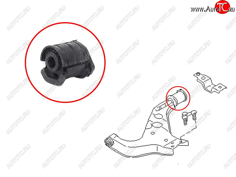 459 р. Сайлентблок Nissan Pathfinder 95-04  Terrano 95-02  Infiniti QX4 96-03  Nissan Elgrand 97-02 SAT ST-54570-0W000  с доставкой в г. Майкоп