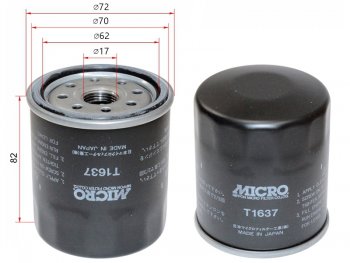 Фильтр масляный TOYOTA 1GFE,#JZ#,1,2MZFE 92- MICRO T1637