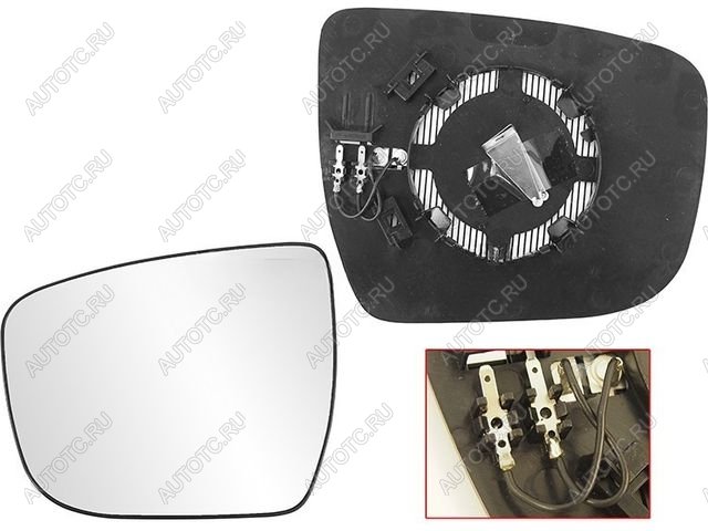 839 р. QASHQAI 14- СТЕКЛО ЗЕРКАЛА ЛЕВ С ПОДОГРЕВ (convex) (Тайвань) BodyParts nnqas14-460-l  с доставкой в г. Майкоп