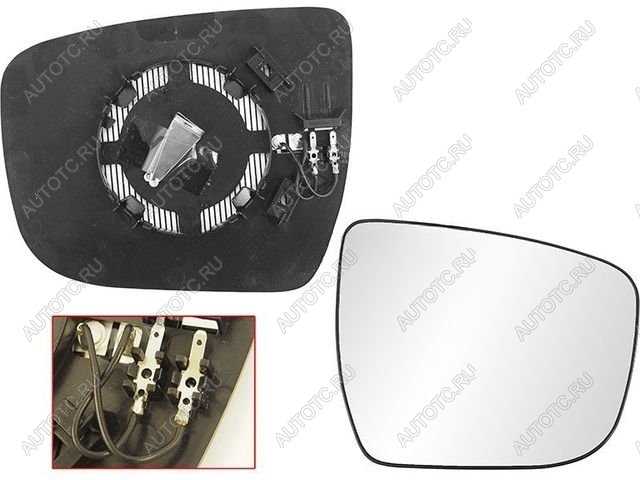 839 р. QASHQAI 14- СТЕКЛО ЗЕРКАЛА ПРАВ С ПОДОГРЕВ (convex) (Тайвань) BodyParts nnqas14-460-r  с доставкой в г. Майкоп