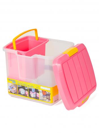 4 979 р. Ящик экспедиционный IRIS RV BOX WASH BOX 25C, 25 литров 41x31x32,5 см. Розовый  wb-25cpink  с доставкой в г. Майкоп. Увеличить фотографию 2