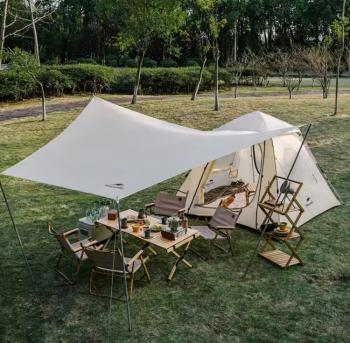17 479 р. Палатка Naturehike Ango 3-местная, быстросборная, бежевая, со стойками  cnk2300zp014-3vv  с доставкой в г. Майкоп. Увеличить фотографию 4