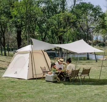17 479 р. Палатка Naturehike Ango 3-местная, быстросборная, бежевая, со стойками  cnk2300zp014-3vv  с доставкой в г. Майкоп. Увеличить фотографию 2