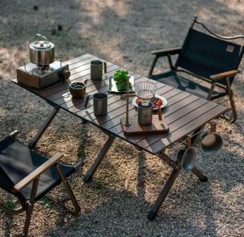 8 789 р. Стол туристический Naturehike складной, 106х64х44 см, с Х-образными ножками, коричневый  cnk2300jj019-wgr  с доставкой в г. Майкоп. Увеличить фотографию 5